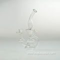 CUSTOMIZED COLOR SHAPE RECYCLER GLASS WATER smoking water pipe with bowl